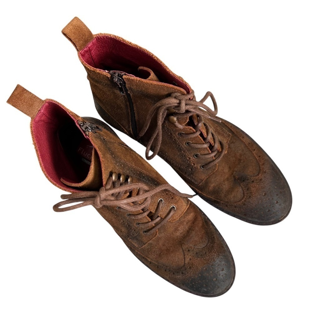 Fluchos Boots Men Sz 8 EU 41 Brown Distressed Leather Hipster Spain - Picture 3 of 11